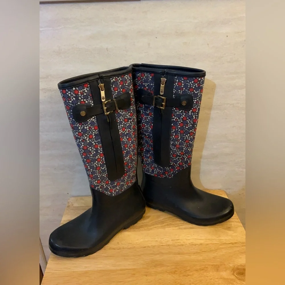 Tommy Hilfiger Mela Rain Boots. Leather Sole